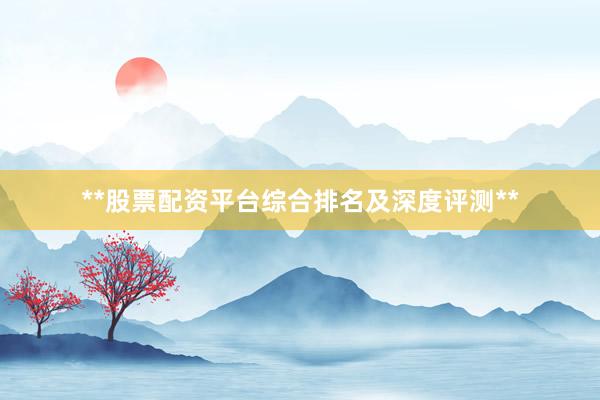 **股票配资平台综合排名及深度评测**